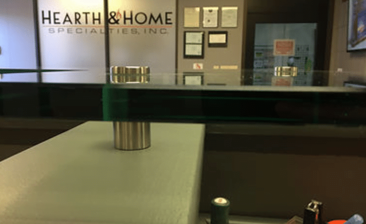Custom glass bar countertop