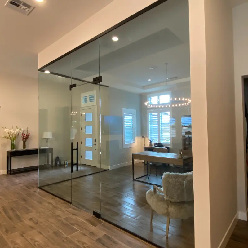 Glass wall partition office Las Vegas