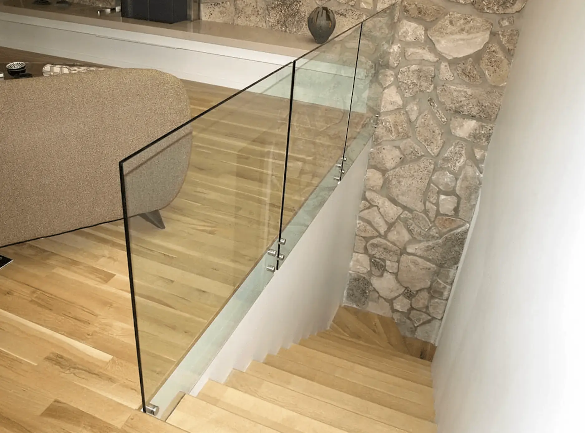 Interior glass stair railing Las Vegas